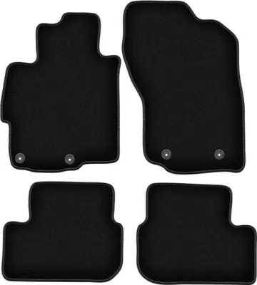 Zdjęcie produktu dla Dywaniki welurowe do Mitsubishi Lancer VIII CY sedan, sportback (2007-2016) - czarne dywaniki samochodowe BASIC komplet (4 szt.)