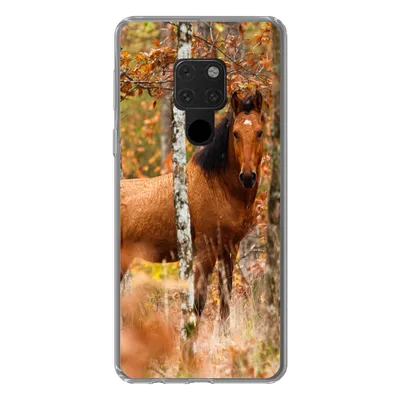 Produktbild von MuchoWow® Handyhülle Schutzhülle Hülle für Huawei P40 Lite Pferd - Wald - Braun Silikon Softcase Handy Hülle - Handy