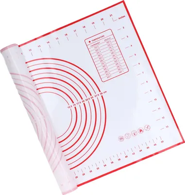 Zdjęcie produktu dla Silikonowa podkładka do żywności Podkładka do ugniatania Zapobiega ślizganiu się Podkładka do pieczenia Podkładka do wałkowania Panel Deska do krojenia Duża czerwona