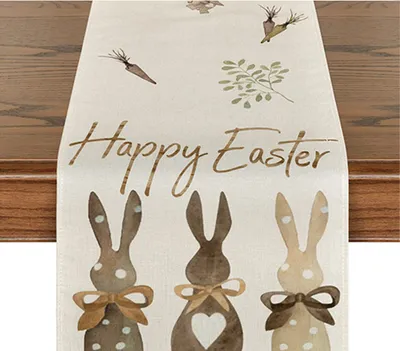 Produktbild von Ostern Tischläufer, Saisonnal Frühling Küche Esstisch Dekoration Drinnen Urlaub Party Dekor, Carrot , 180cm, 33cm