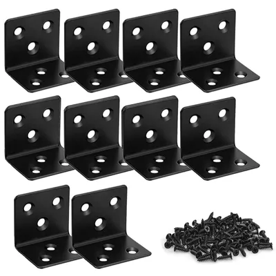 Produktbild von 10 Stück Edelstahl-Eckverbinder für Möbel