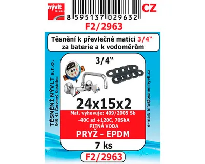 Obrázek produktu pro Sada těsnění k převlečné matici 3/4"