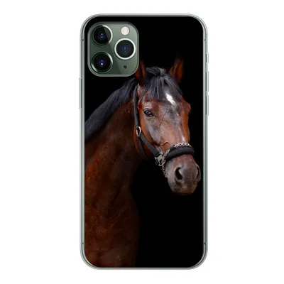 Produktbild von MuchoWow® Handyhülle Schutzhülle Hülle für iPhone 11 Pro Pferd - Tiere - Braun Silikon Softcase Handy Hülle - Handy