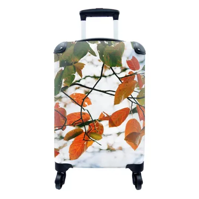Produktbild von MuchoWow® Koffer Handgepäck Trolley Rollkoffer Kleine Reisekoffer mit 4 Rollen - Herbst - Blätter - Landleben - Jahreszeiten - Cabin Size < 55x40x23 cm & 55x40x20 cm - Fotokoffer - Kabinenkoffer - Boardgepäck - Reise-Box - Reisekoffer - Reisegepäck - Koffer mit Bild - Trolley für Kinder