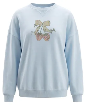 Produktbild von Damen Sweatshirt mit Rundhalsausschnitt, reguläre Passform, blau, Größe S