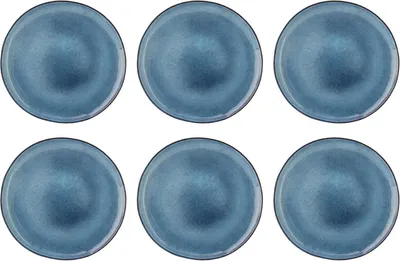 Produktbild von 6x Speiseteller SANDRINE blau D. 28,5cm H. 2,5cm Keramik Bloomingville