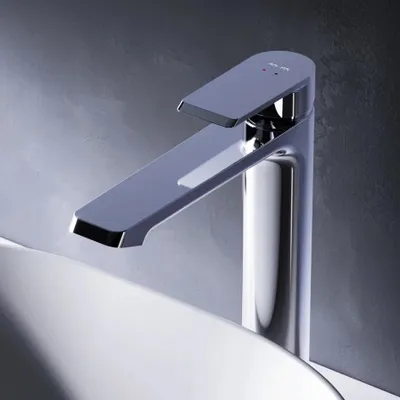 Produktbild von AM.PM Waschtischarmatur Hoch Chrom Wasserhahn Bad Waschbecken Armatur Einhebelmischer Badarmatur Mischbatterie für Badezimmer Aufsatzwaschbecken
