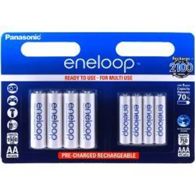 Obrázek produktu pro Nabíjecí mikrotužková baterie AA / AAA BK-KJMCCE44E - 2x 4ks v balení - Panasonic eneloop originál