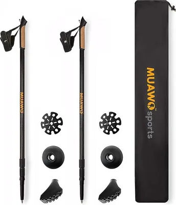 Immagine prodotto di Bastoncini da nordic walking - Leggeri, pieghevoli, regolabili, con borsa e accessori, .