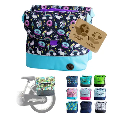 Produktbild von BAMBINIWELT Gepäcktasche, Gepäckträgertasche für Fahrrad, Fahrradtasche für Kinder, wasserabweisend, Modell 24