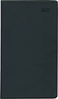 Produktbild von Taschenplaner schwarz 2022 - Bürokalender 9,5x16 cm - 32 Seiten - 1 Monat auf 2 Seiten - separates Adressheft - faltbar - Notizheft - 520-1020