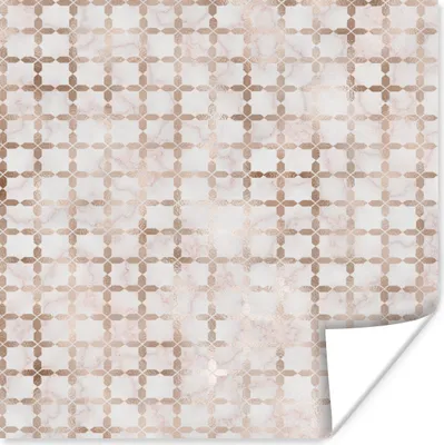 Produktbild von MuchoWow® Poster Muster - Roségold - Marmor - Luxus 30x30 cm - Wandposter - Printing