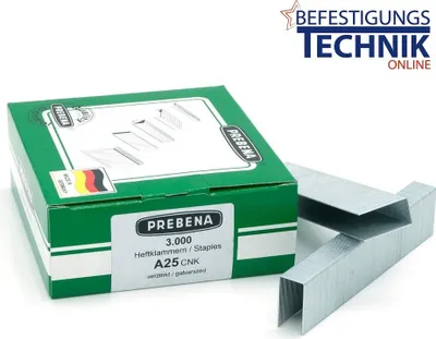 Image de Agrafes Prebena A25CNK A 80/25mm galvanisées pour 1GP-A25 KL-01 3M