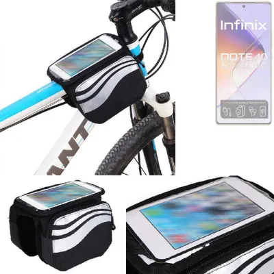 Produktbild von K-S-Trade Rahmentasche Fahrrad-Halterung kompatibel mit Infinix Note 40 Rahmenhalterung Fahrrad Handyhalterung Fahrradtasche Handy Smartphone