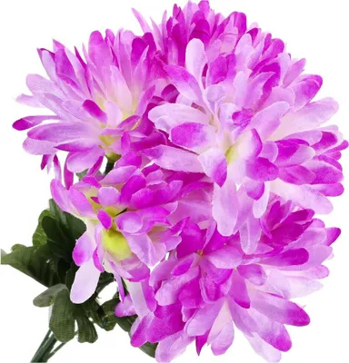 Produktbild von Dekolo Kunstblumen Blumensträuße Kunstpflanzen Chrysanthemen für den Friedhof Violett 33cm