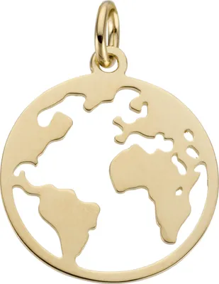 Produktbild von Anhänger Weltkarte 585 Gold Gelbgold
