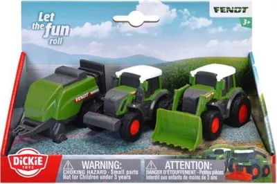 Produktbild von Dickie Fendt Micro Team 3 Fahrzeuge 9cm 3f