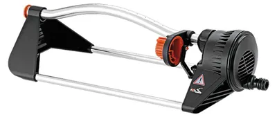 Imagen del producto de Claber Compact-160 Promo, aspersor oscilante, 181 m², 4 bares, color negro, naranja y plateado