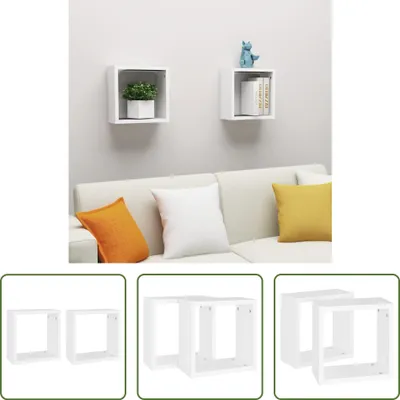 Produktbild von The Living Store Würfelregale 2 Stk. Weiß 30x15x30 cm