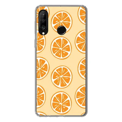 Produktbild von MuchoWow® Handyhülle Schutzhülle Hülle für Huawei P30 Lite Obst - Orange - Tropisch Silikon Softcase Handy Hülle - Handyhülle