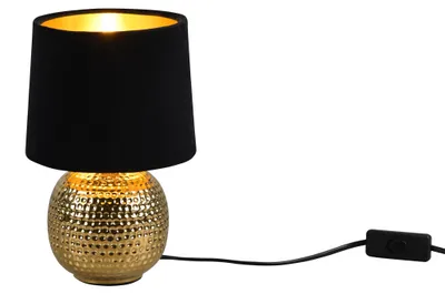 Zdjęcie produktu dla Lampa stołowa SOPHIA złoto-czarno-złota 1xE14x40W tkanina wym:26x16x16cm IP20 RL