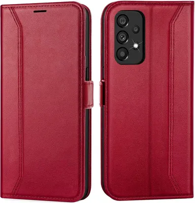 Produktbild von Conie RFID Klapp Tasche für Samsung Galaxy A53 5G Kartenfach Hülle Rundumschutz in Rot