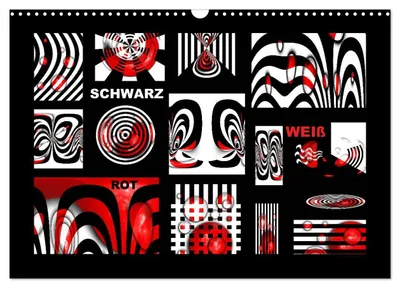 Produktbild von SCHWARZ, WEIß, ROT (Wandkalender 2027 DIN A3 quer), CALVENDO Monatskalender