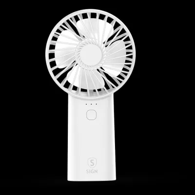 Obrázok produktu pre Prenosný mini USB ručný ventilátor s lampou - biely