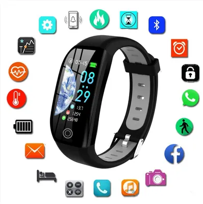 Produktbild von Smart Armband Fitness Armband mit Pulsmesser Blutdruckmessung Smartwatch Fitness Tracker Wasserdicht IP68 Fitness Uhr