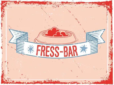 Produktbild von vianmo Holzschild 30x40 cm Fress-Bar Tier Haustier