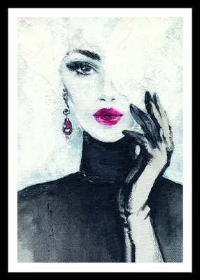 Produktbild von Gerahmtes Bild - Motiv: Frau - 50 x 70cm