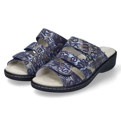 Produktbild von Hickersberger Damen Pantoletten Blau Rauleder  Größe: 38