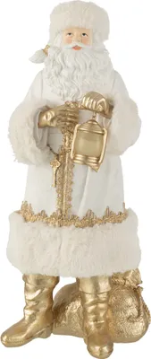 Produktbild von J-Line J-Line Weihnachtsanhänger - Polyester - Weiß/Gold
