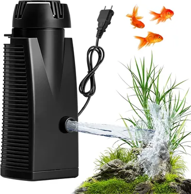 Imagen del producto de Skimmer para acuarios de 300 l/h, apto para acuarios de hasta 350 litros, con esponja biológica y ventosas