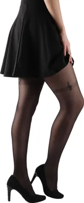 Produktbild von Giulia Strumpfhosen mit Muster gemustert FeliciaN7 Schwarz S