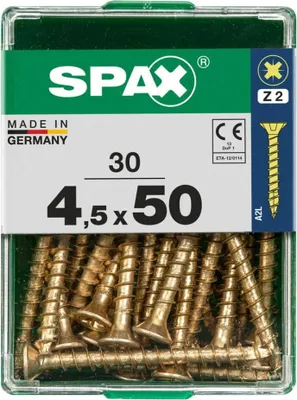 Produktbild von Spax Universalschrauben 4.5 x 50 mm PZ 2 - 30 Stk.