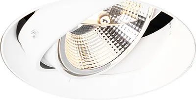 Zdjęcie produktu dla QAZQA – Nowoczesny Nowoczesny reflektor do zabudowy, biały GU10 AR111 okrągły bezramkowy – Oneon I Salon I Sypialnia – Aluminium Okrągły – Pasuje do LED GU10