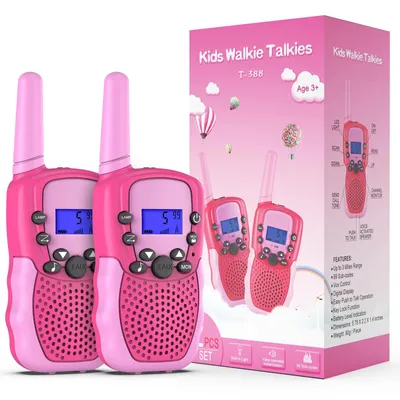 Produktbild von Walkie-Talkies-Spielzeug für Kinder, 8-Kanal-Radio mit Hintergrundbeleuchtung, LCD-Taschenlampe, 4,82 km Reichweite, Alter 3–12