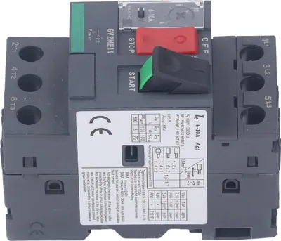 Produktbild von Motorschutzschalter Überlastschutz Thermomagnetischer manueller Starterknopf Schienenmontage AC690V GV2-ME14 6-10A