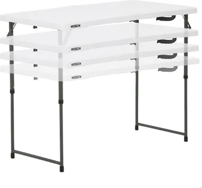 Obrázek produktu pro Lifetime 4428, Žula, Bílá, Vysokohustotní polyethylen (HDPE), Ocel, Obdélníkový tvar, 4 noha/nohy, 4 člověk/lidí, 1219 mm