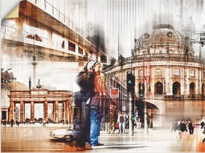 Produktbild von ARTland Wandbild, selbstklebend Berlin Skyline Collage II Größe: 60x45 cm