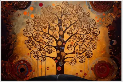 Produktbild von Wallario Wandbild Baum des Lebens, Größe: 61 x 91,50 cm, Poster mit weißem Aluminiumrahmen