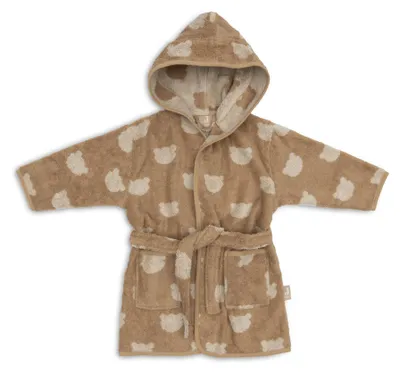 Image de Peignoir en éponge Jollein, 1-2 ans, motif Jacquard - Ourson