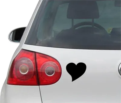 Produktbild von Aufkleber / Autoaufkleber - JDM - Die cut - HEART - Love - Auto, Truck, Notebook, Laptop - schwarz - 88mmx88mm