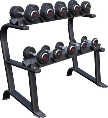Produktbild von GORILLA SPORTS® Kurzhantelablage - mit 90 kg Kurzhanteln Set, 121 x 65 x 100 cm, 2 Ebenen, bis 250kg Belastbar, Stahl - Hantelablage, Hantelständer, Kurzhantelständer, Gewichteständer, Dumbbell Rack