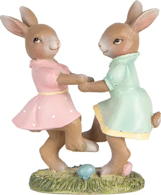 Produktbild von Clayre & Eef Dekorationsfigur Kaninchen 8x3x8 cm Beige Kunststoff