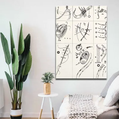 Produktbild von Wallity, 70100KANDINSKY010- VSL1145, Bunt, Leinwandbilder, 70 x 100 cm, 100% Leinwand