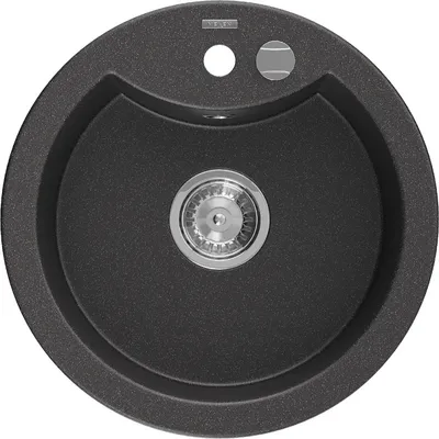 Produktbild von Mexen Diego 1-Becken-Granit-Spüle 488 x 480 mm, Schwarz gesprenkelt - 6512481000-76