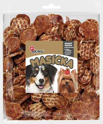 Produktbild von Akinu MASÍČKA Kachní chipsy pamlsek pro psy 300 g