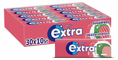Produktbild von WRIGLEY'S Extra Watermeloen Suikervrije Kauwgom, 30er Pack, 420g